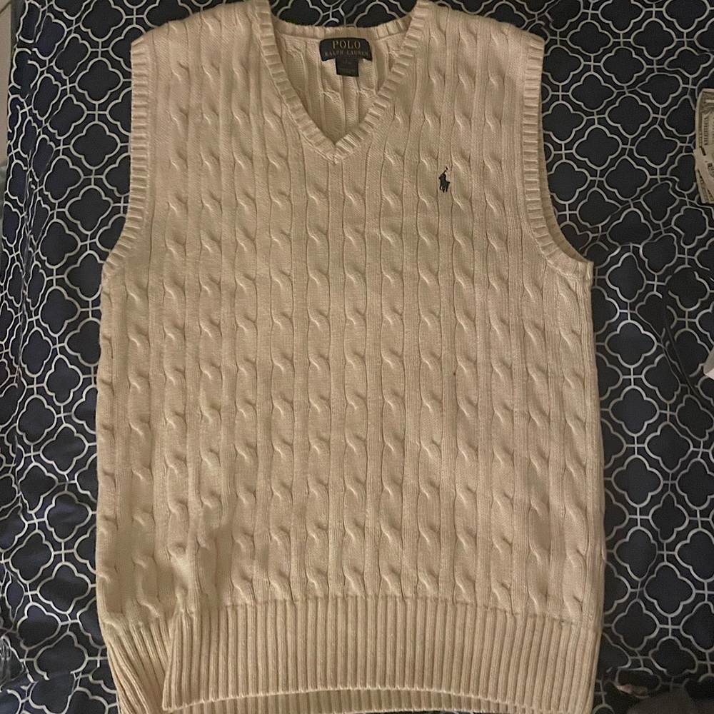 Polo Ralph Lauren Cream Knit Sweater Vest